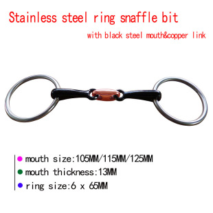 Stainless steel horse chewing mouth horse mouth is iron hair black Middle copper link piece