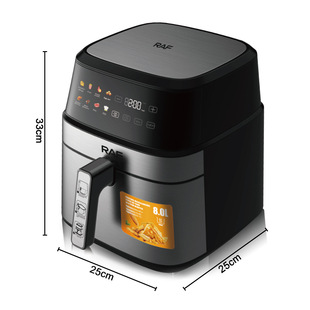 RAF air fryer machine household multifunctional intelligent touch screen oil-free smokeless electric fryer large capacity fryer 6.5L