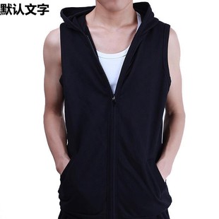 Spring and Summer Casual plus size Vest Men's Sports Fitness Sweat Vest Sleeveless Basketball Hoodie Waistcoat Sweater Jacket