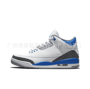 Спортивная обувь Putian aj3 Chun оригинал Fujiwara North Kara Blue Black and White Lightning White Cement Qiao 3 Мужские и женские баскетбольные кроссовки