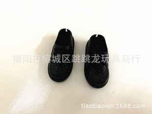 6 men's Prince shoes multi-joint men's doll groom shoes plastic toys black leather shoes boots 45g