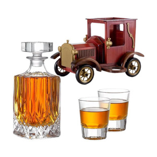 Classic Car Glass Wine Bottle Decanter, Creative Shaped Wine Container, Special-Shaped Craft Red Wine Wine Set