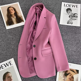 Red Suit Coat Women's 2025 Spring and Autumn Loose Casual Elegant Commuter Street Shirt for Small Women