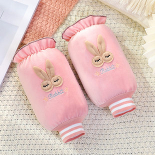 New Korean anti-fouling ladies autumn and winter sleeves cartoon flannel short student sleeves adult stall sleeves wholesale