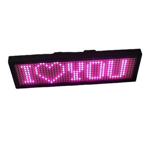 LED badge display card screen badge luminous rolling word-moving drunk driving Red