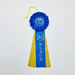 All kinds of sports meeting party tinplate ribbon bronzing silk screen badge medal with medal strip 123