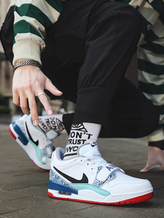 genuine goods New Aj312 Men's Shoes Joint Lakers Zijin High-top Retro Basketball Shoes Low-top Easter Board Shoes