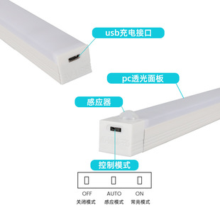 led human body induction light bar magnetic suction light Cabinet light wardrobe wine cabinet shoe cabinet usb induction night light strip charging