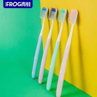 Frog Toothbrush Gingival Protection Series QH125B Rose Soft Hair Comfortable Gingival Protection Men and Women Adult Toothbrush Family Pack Wholesale