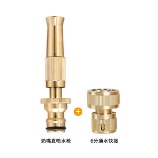 Deep excavation pure copper nipple direct injection water gun head car wash water gun connection 4 in charge 6 in charge of car copper water gun head nozzle