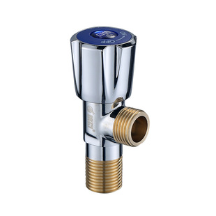 Copper tooth triangle valve switch household bathroom water heater faucet toilet valve switch 4 points water stop valve