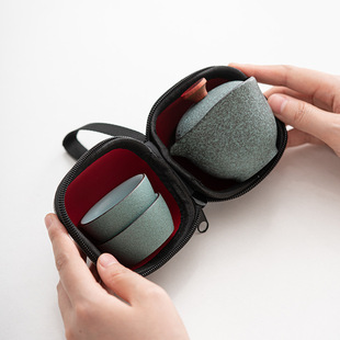 Portable Travel tea set portable outdoor bag teapot tea cup single Express Cup One Pot Two Cups