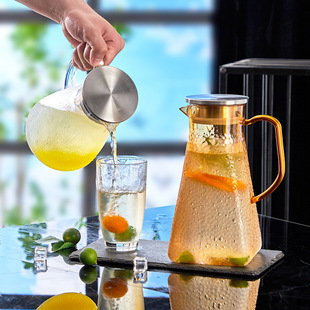 Pc Acrylic Cold Water Kettle Restaurant Commercial Juice Drink Kettle Lemon Water Kettle Watermelon Juice Kettle Plastic Kettle Anti-Fall