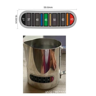 Latte Art Cup Temperature Sticker Coffee Cup Stainless Steel Cup Thermometer Temperature-Sensitive Color-Changing Temperature Sticker Waterproof Water Thermometer