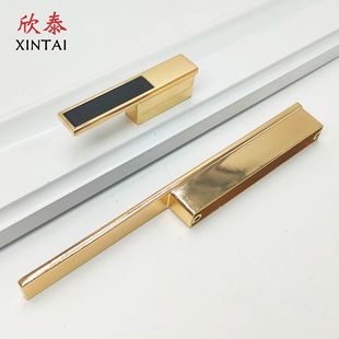 Toothbrush handle Zinc Aluminum modern minimalist cabinet door gold black handle wardrobe drawer light luxury handle