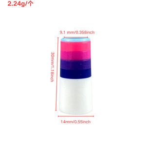 Suitable for golf sand/digging rod rubber sleeve 105#9.1mm * 30mm * 14mm white purple powder gradient color