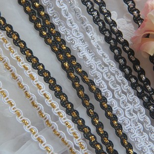Ручной DIY аксессуары специальные ленты черно-белое золото и серебро