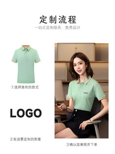 Pure cotton summer short sleeve overalls t-shirt high-end polo enterprise company logistics workshop cultural shirt summer coat