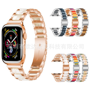 Applicable to foreign trade apple three resin metal watch with apple watch9/SE/8/7/6/5/4/3/21