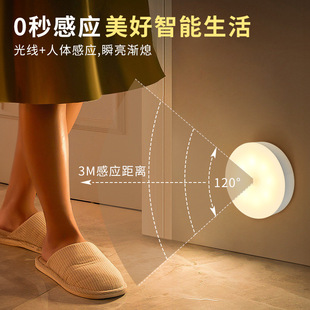 Charging human body induction night light bedside intelligent induction light wardrobe induction light aisle intelligent human body induction light