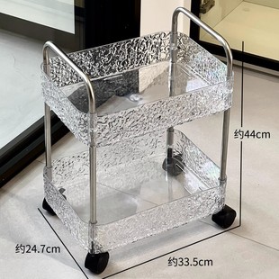 Trolley Rack Household Living Room Snack Kitchen Baby Supplies Mobile Storage Rack Bathroom Floor Shelf