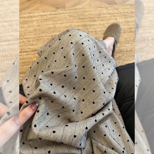 khaki Wave Dot Pants Women's Autumn 2025 New Lazy and Relaxed Striped Dress Pants with Wide Legs