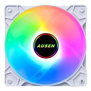 Factory direct Phantom of the Opera colorful white chassis fan desktop computer 12025 silent luminous cooling fan