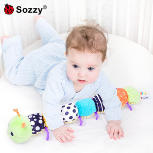 Детская кукла-гусеница Sozzy, высота, подарок на детский день, Успокаивающая музыкальная игрушка для раннего развития
