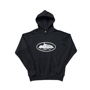 Corteiz Classic Series Ship Printed Logo Thin Velvet Fleece Hooded Sweat Fashionable Men's and Women's Casual Sweat Pants