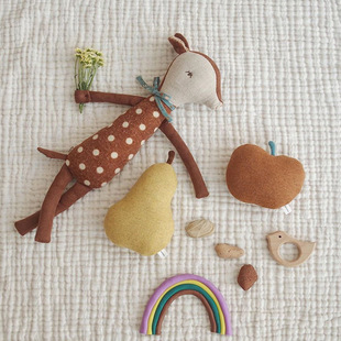 Ins Bambi Deer Doll Nordic Style Children's Comfort Doll Pure Cotton Cute Fawn Doll Photography Decoration
