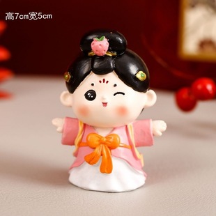 Creative cute rabbit animal ornaments desktop hand-made small gift decompression resin crafts cute wholesale
