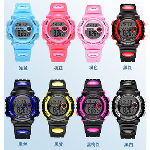 Elementary School Student Watch, Kidsren's Digital Watch, Waterproof, Beautiful, Sports and Leisure Alarm Clock, Luminous Digital Watch