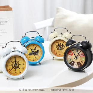 Retro nostalgic super loud bell alarm clock student simple school special children bedroom bedside small alarm clock