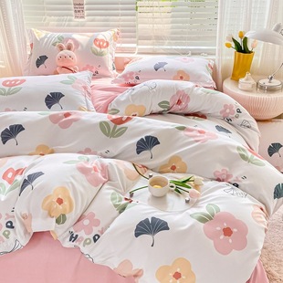 A Pair of 100 Adult Couple Cotton Single Pillow Pillow Pillow Cover Children Summer Cartoon 48*74
