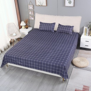 Double bed household sheets single student dormitory sheets 1.0 meters sanding kang single women's wholesale wash cotton sheets