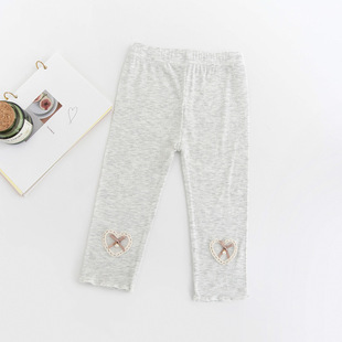 Summer Girls' Capri Pants Princess Love Girls' Leggings Youks Girls' Pants Breathable Cool Children's Pants