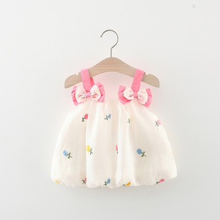 Little girl's summer Western style Korean style dress baby 2023 new year-old dress children's summer skirt delivery