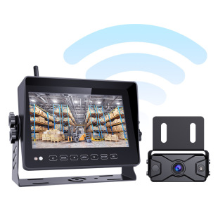 Wireless high-definition forklift camera blind area monitoring integrated video recorder built-in laser positioning line assistance