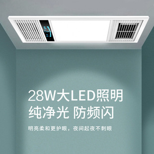 Five-In-One Bathroom Heater with Integrated Ceiling, Exhaust Fan, Lighting, and Heating for Home Use, Free Shipping