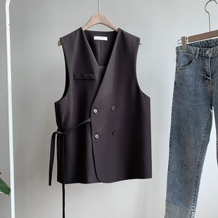 Suit Vest Women's 2025 Spring and Autumn New British Style Loose plus size Waistcoat Vest Jacket