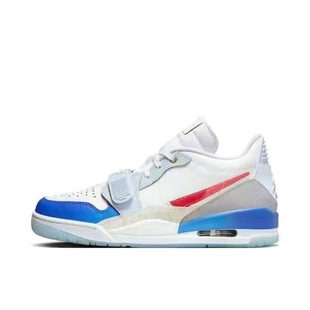 Aj312 Pure Original White Ash LOW Three-in-One Basketball Shoes Powder White Blue Ash Men's and Women's Couple Sports Casual Board Shoes