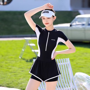 Swimwear Women's 2024 New Belly-Covering Slim-Fit Swimwear for Swimming Pool Special Conservative Professional Swimwear
