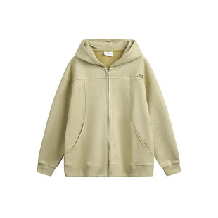 2025 Spring New Japanese Fashionable Simple Solid Color Cardigan Hooded Men's and Women's Casual Sweater Jacket