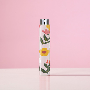 Cross-border Explosive in stock 10ML Glass Rotary Perfume Bottling Small Sample Portable Travel Printing Rotary Spray Bottle