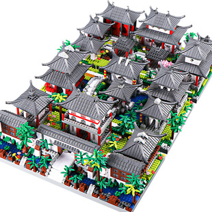 Difficult and Large Suzhou Garden 10000-piece Assembled Educational Toys diy Gift Compatible with Lego Blocks