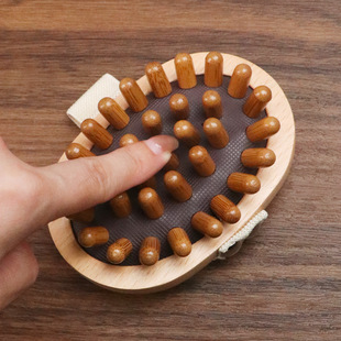 Beech Willow Meridian Air Cushion Massage Comb Head Waist and Abdomen Dredge Meridian Air Bag Brush Wood Head Meridian Comb