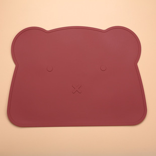 Baby Food Supplementary Training Dinner Plate Children's Cute Bear Suction Bowl Food Grade Silicone Drop-resistant Baby Tableware