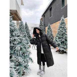 2024 Winter New Traceable Anxin Velvet 90 East Zhejiang White Goose Velvet Thickened Warm Waterproof Light Long Down Jacket for Women