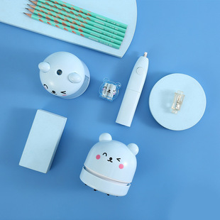 Electric stationery suit children's gift box electric pencil sharpener eraser school season primary school students' gift pencil suit