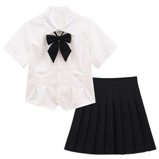 Jk Sweet Spicy Shirt Uniform Waisted Short-sleeved Summer Top New College Slim-fit Short Slim White Shirt for Women